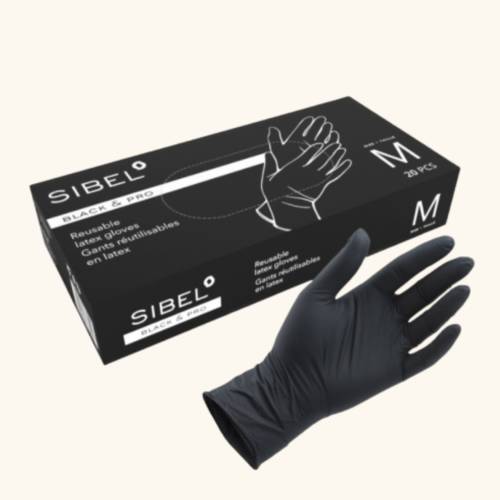 Gants en latex réutilisable ( Noir)